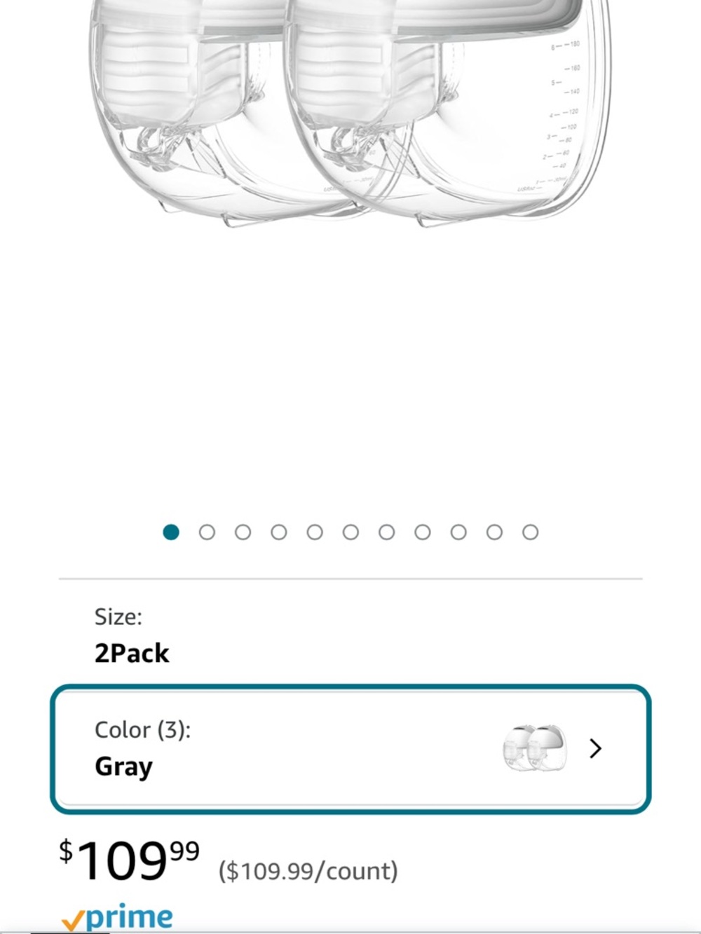 Gray Women's Accessories 2-Pack (Brand Unspecified) baby Feeding device.